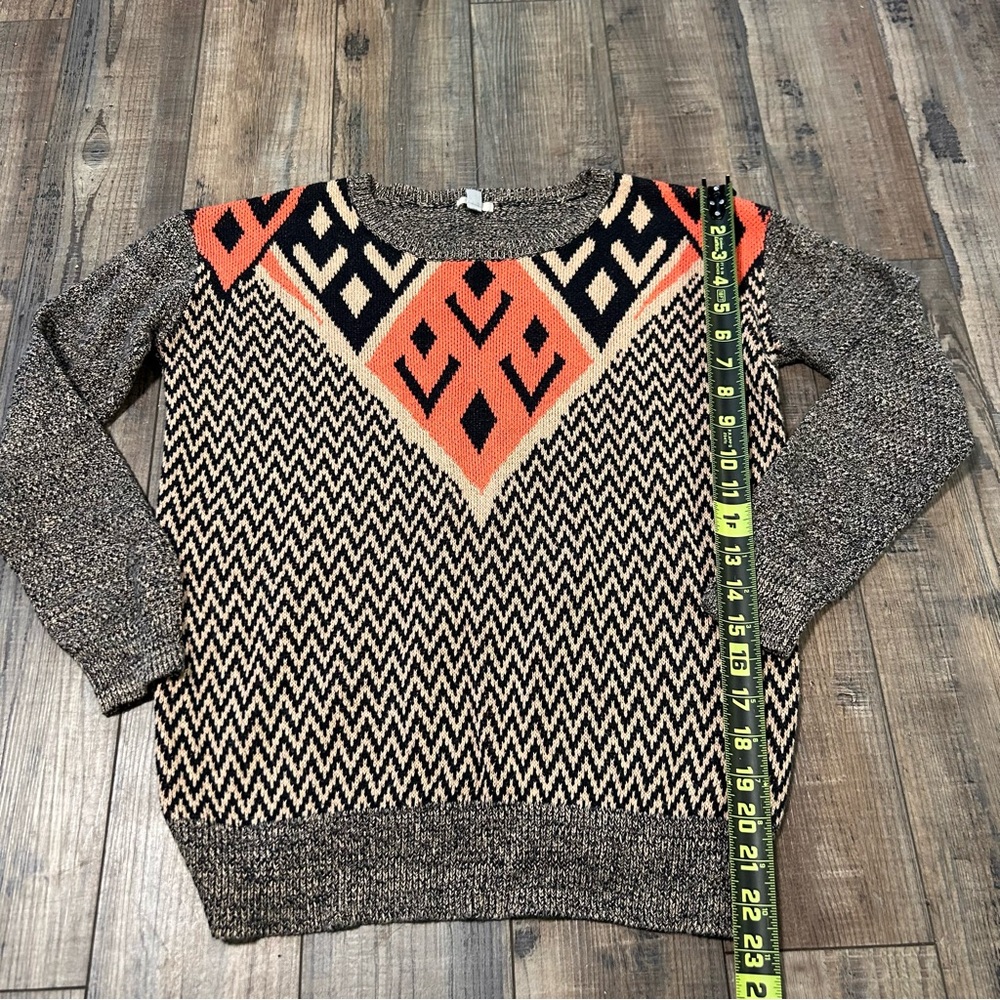 Urban Outfitters Ecote Intarsia Pullover Sweater Womens Small Boho‎ Art - Picture 5 of 6